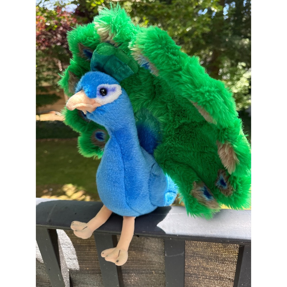 FAO SCHWARTZ 15" Plush Blue‎ & Green Peacock Toys R' Us 2015 Stuffed Animal